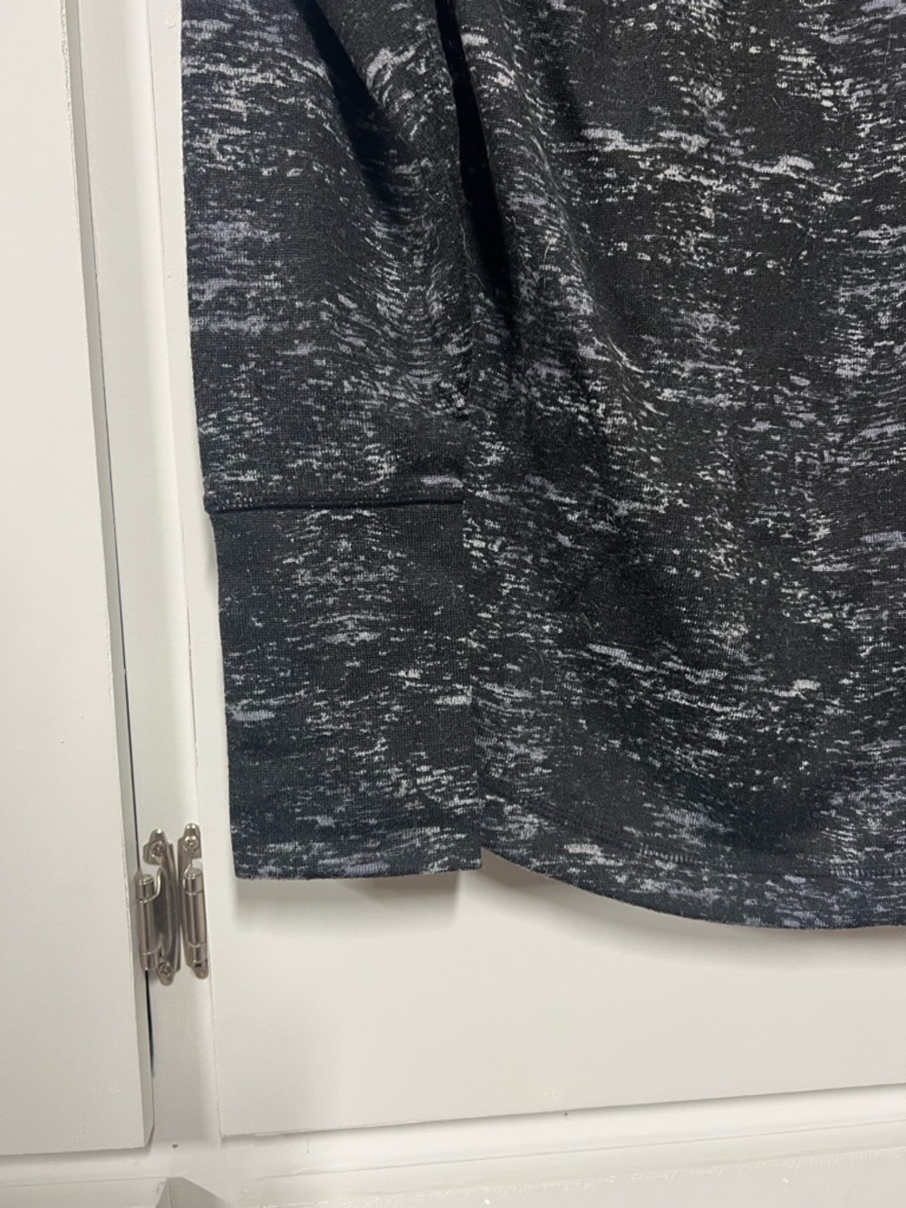 Athleta Black Heathered Scoop-Neck Long Sleeve Top - Picture 7 of 9